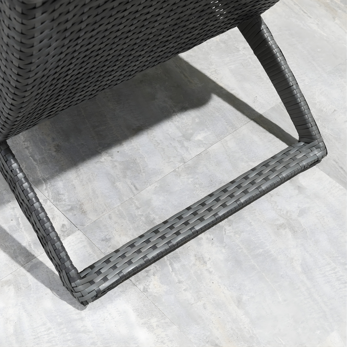 The Amalfi Ergonomic Folding Lounger in Slate Grey