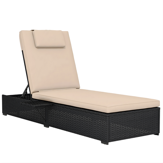 The Milano Stationary Sun Lounger with Integrated Tray