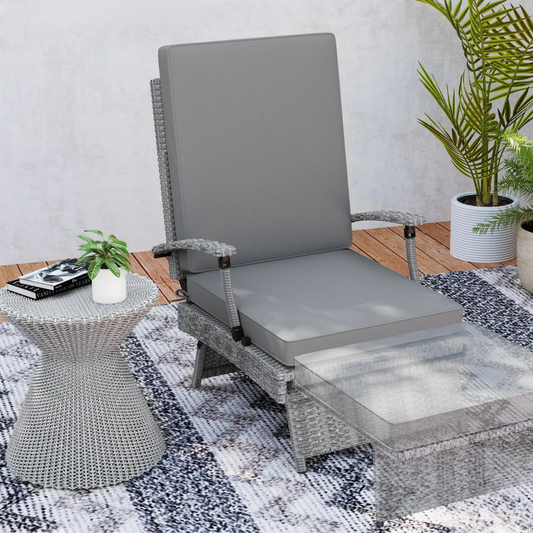 The Verona Modular 2-Piece Lounger Set in Light Grey