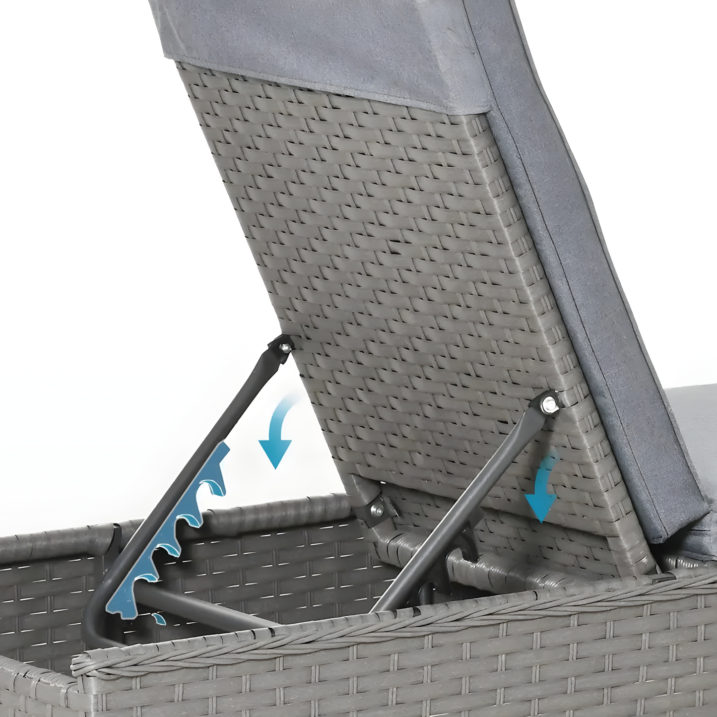 The Amalfi 3-Piece Rattan Sun Lounger Set in Slate Grey