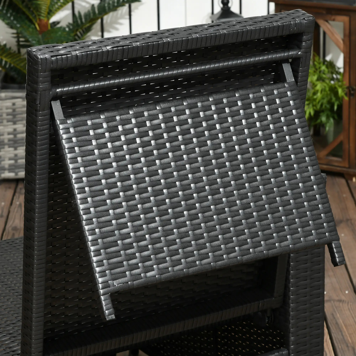 The Amalfi 5-Piece Reclining Lounger Set in Black