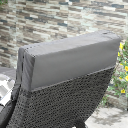 The Amalfi Ergonomic Folding Lounger in Slate Grey