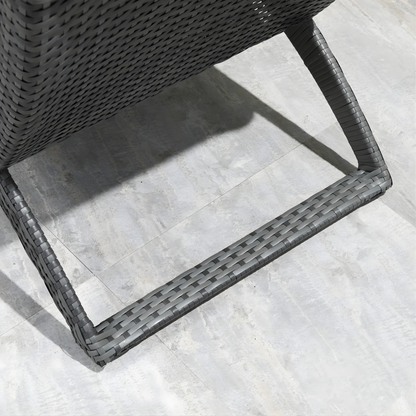 The Amalfi Ergonomic Folding Lounger in Slate Grey