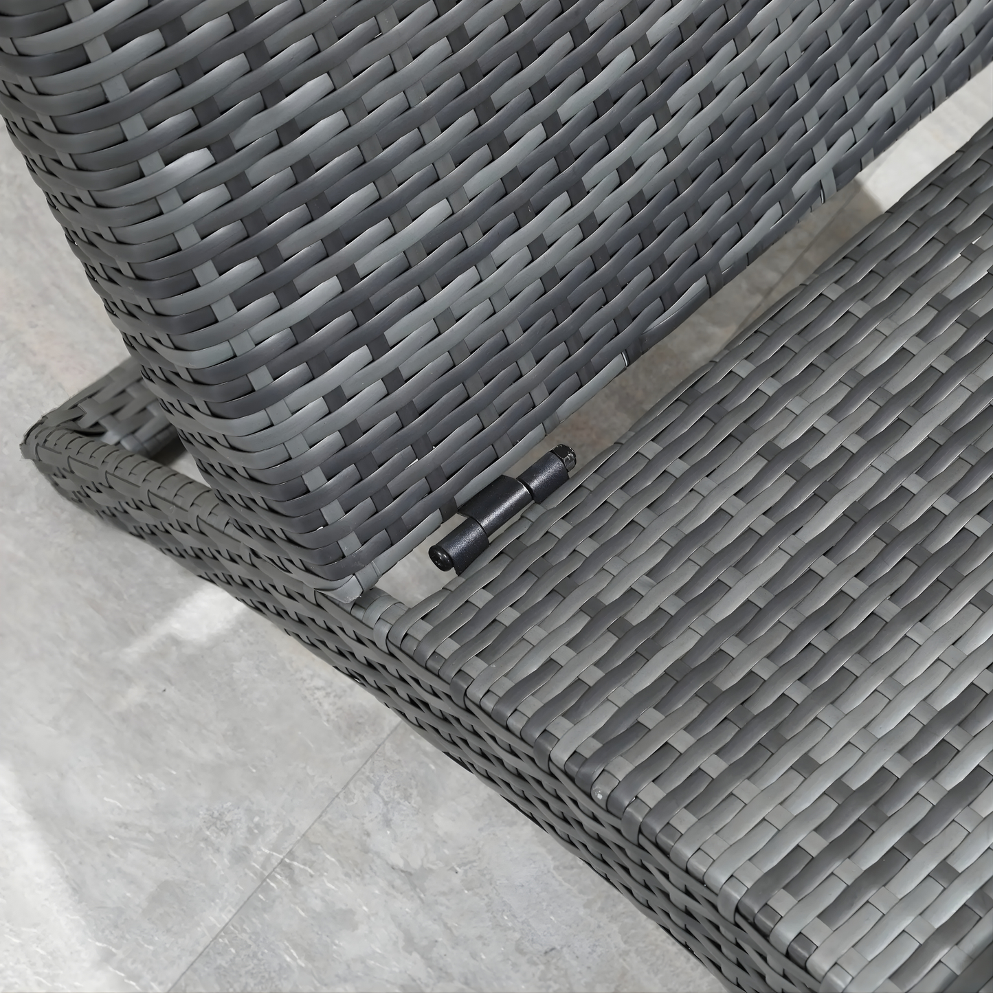 The Amalfi Ergonomic Folding Lounger in Slate Grey