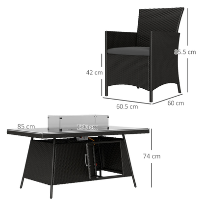 The Geneva 7-Piece Fire Pit Dining Set