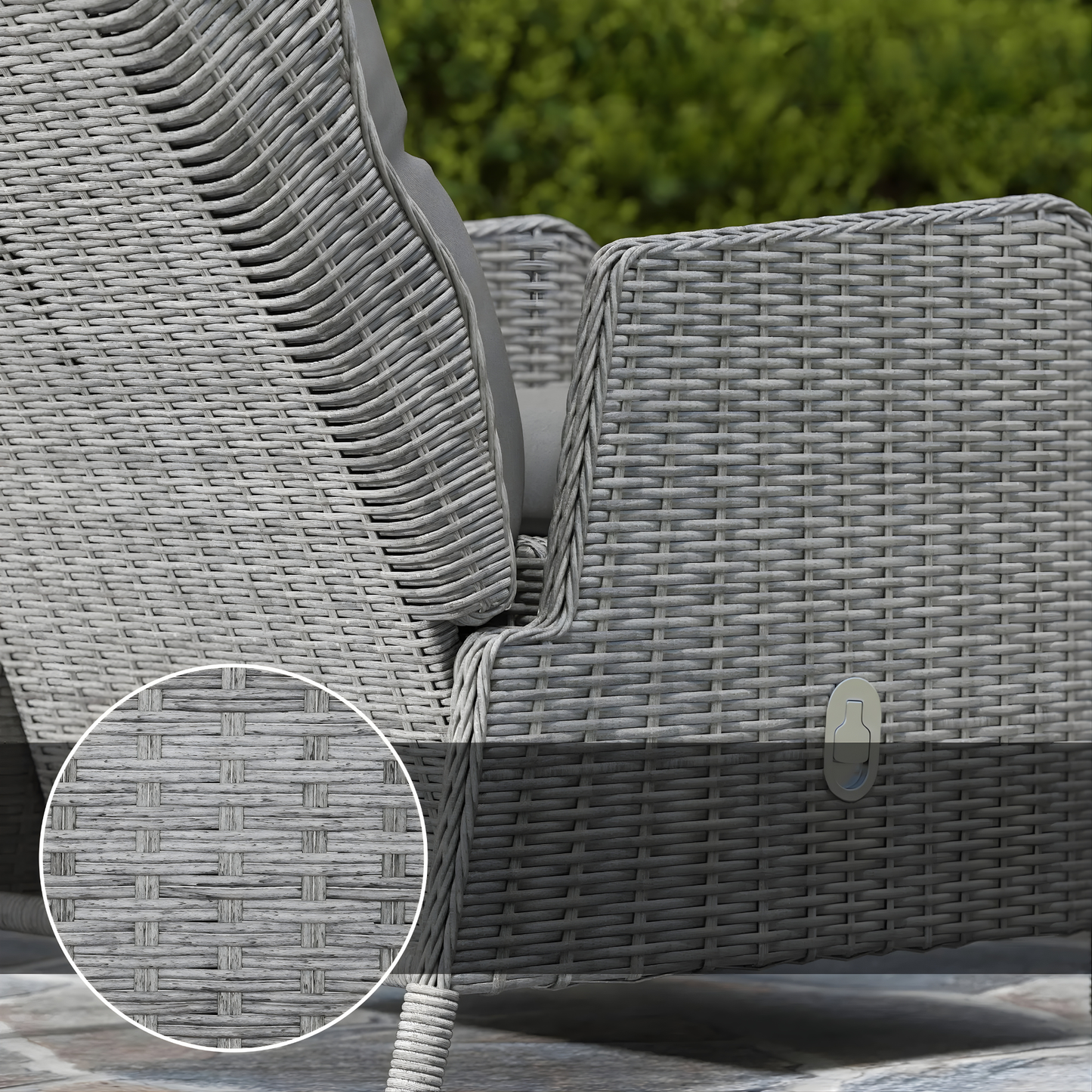 The Kensington 5-Piece Reclining Companion Set in Light Grey