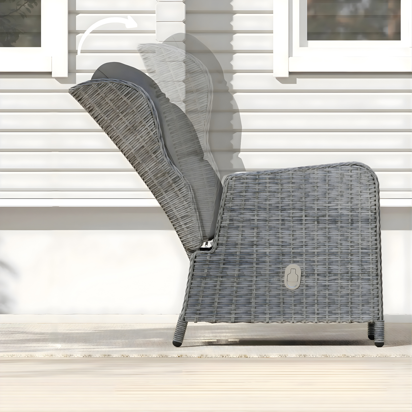 The Kensington 5-Piece Reclining Companion Set in Light Grey