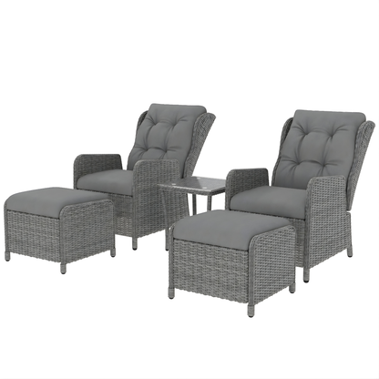 The Kensington 5-Piece Reclining Companion Set in Light Grey
