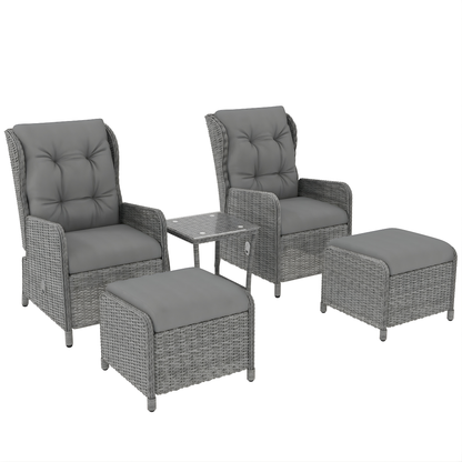 The Kensington 5-Piece Reclining Companion Set in Light Grey