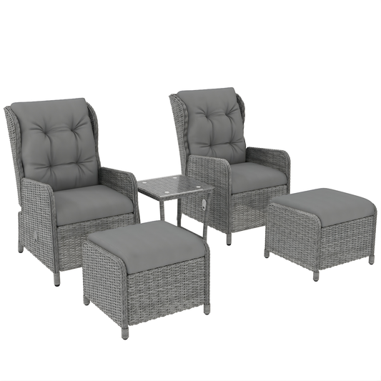 The Kensington 5-Piece Reclining Companion Set in Light Grey