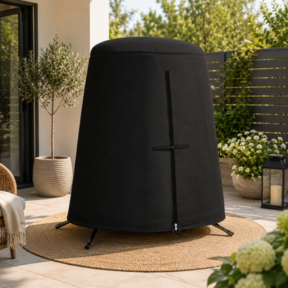 The Lusso Universal Double Egg Chair Cover in Midnight Black