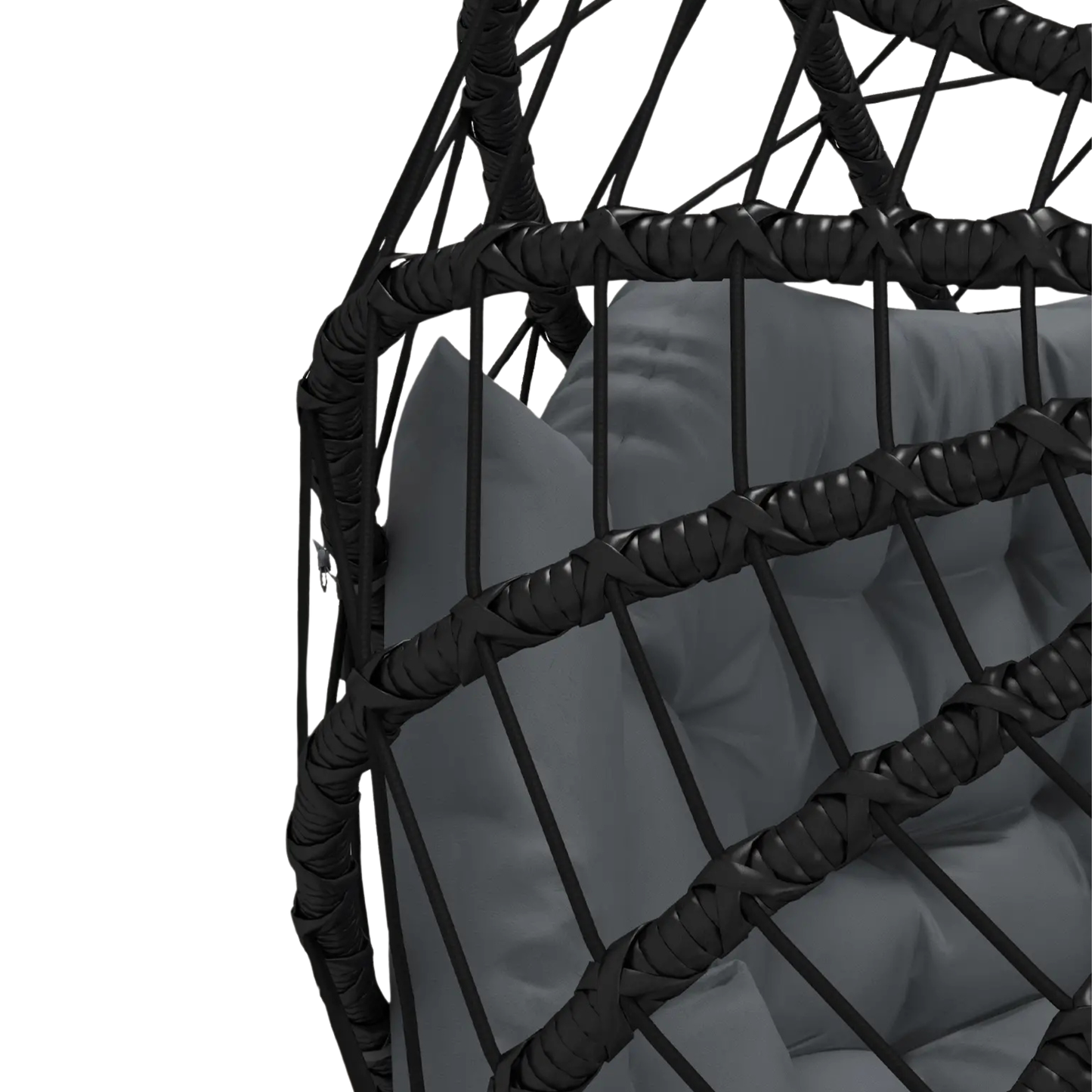 The Marbella Double Hanging Cocoon in Midnight Black & Slate Grey