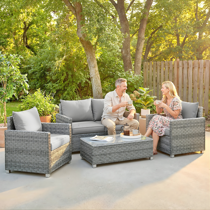 The Milan 4-Piece Conversation Set in Mixed Grey