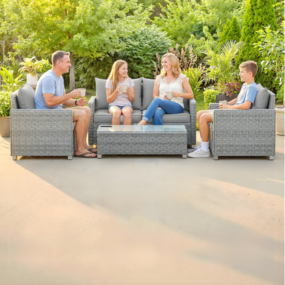The Milan 4-Piece Conversation Set in Mixed Grey