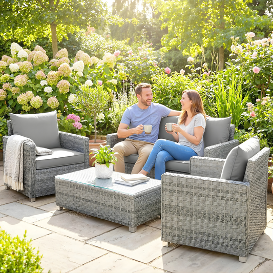 The Milan 4-Piece Conversation Set in Mixed Grey