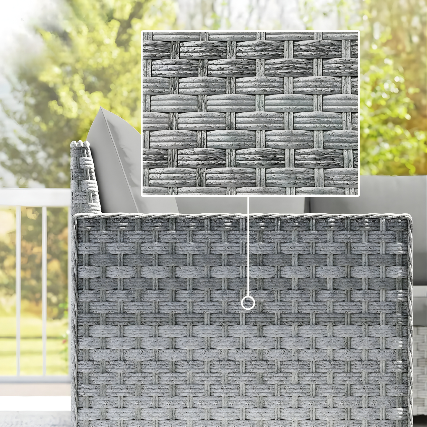 The Milan 4-Piece Conversation Set in Mixed Grey