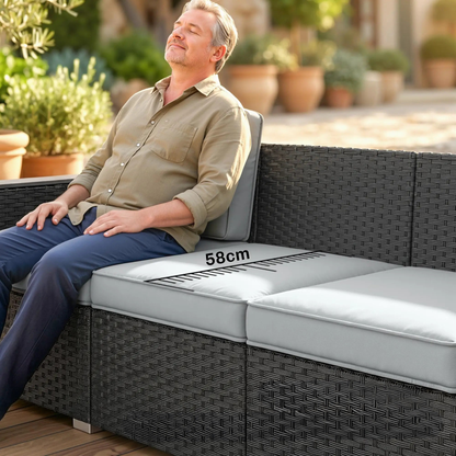 The Milano 5-Seater Dark Grey Lounge Set