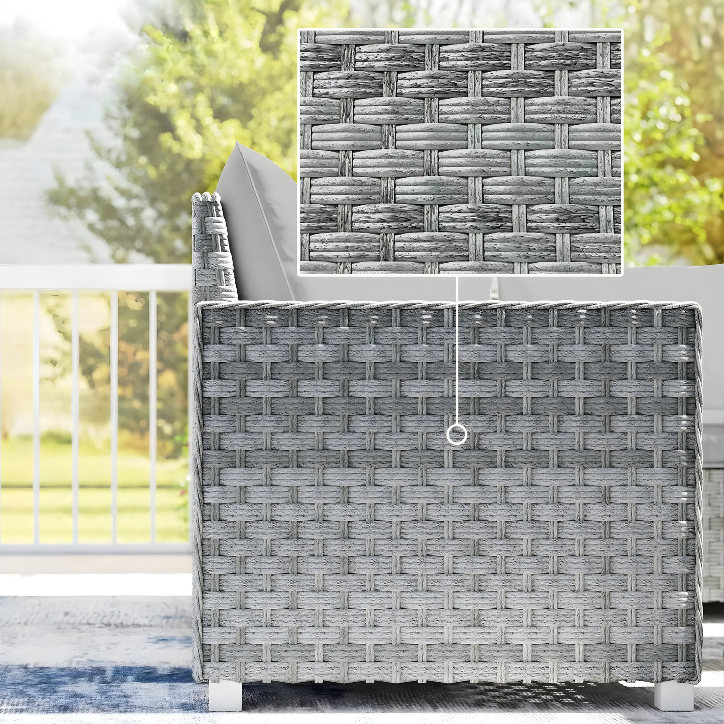 The Milano 6-Piece Corner Dining Set in Slate Grey