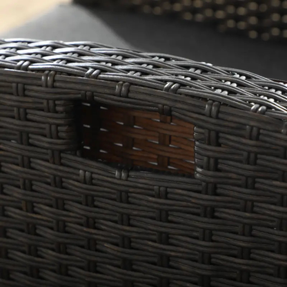 The Monaco 2-Piece Reclining Lounger Set in Espresso Brown & Slate Grey