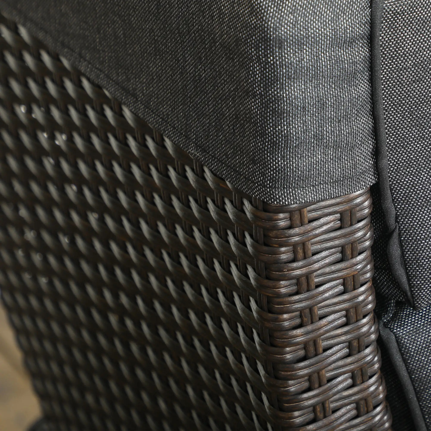 The Monaco 2-Piece Reclining Lounger Set in Espresso Brown & Slate Grey