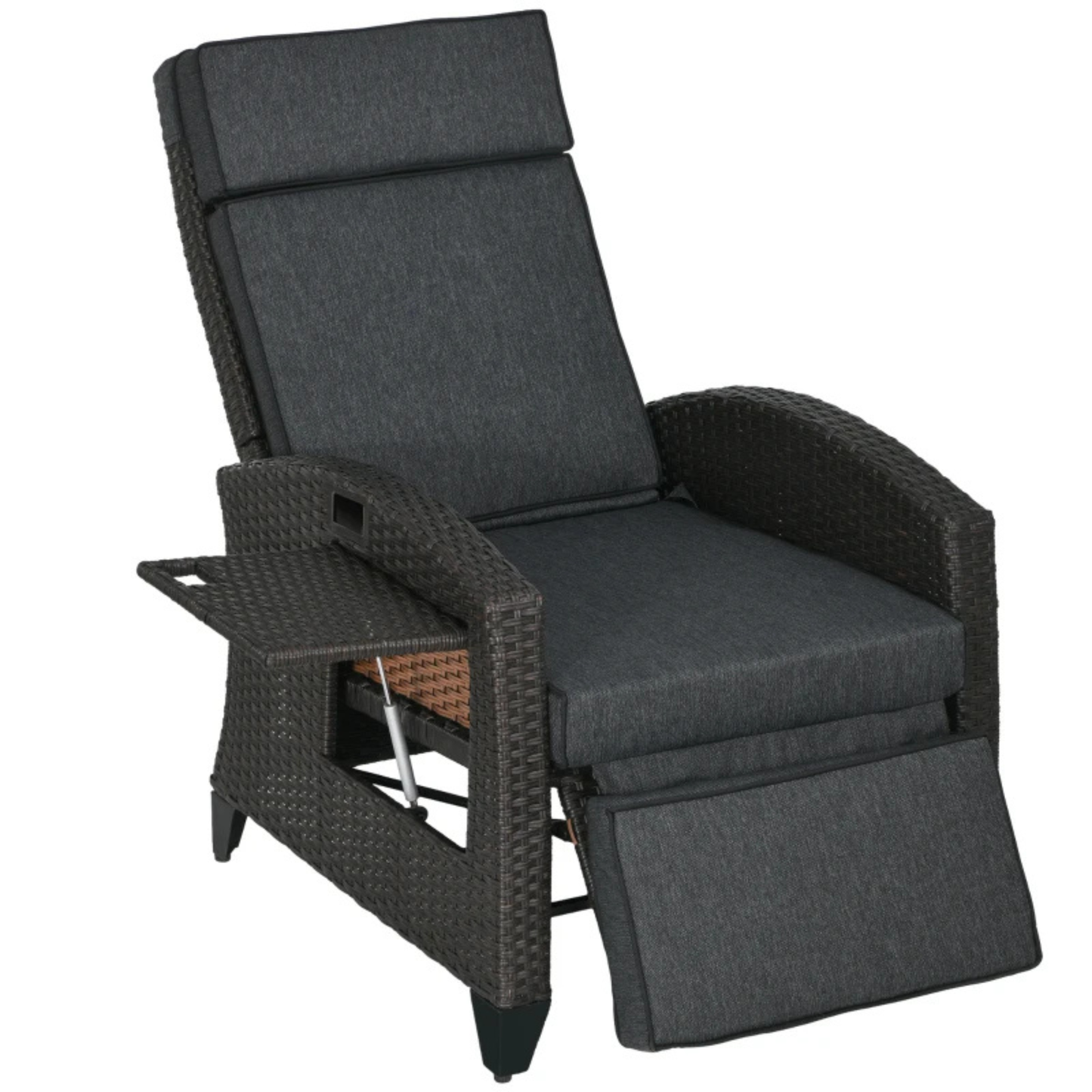 The Monaco 2-Piece Reclining Lounger Set in Espresso Brown & Slate Grey