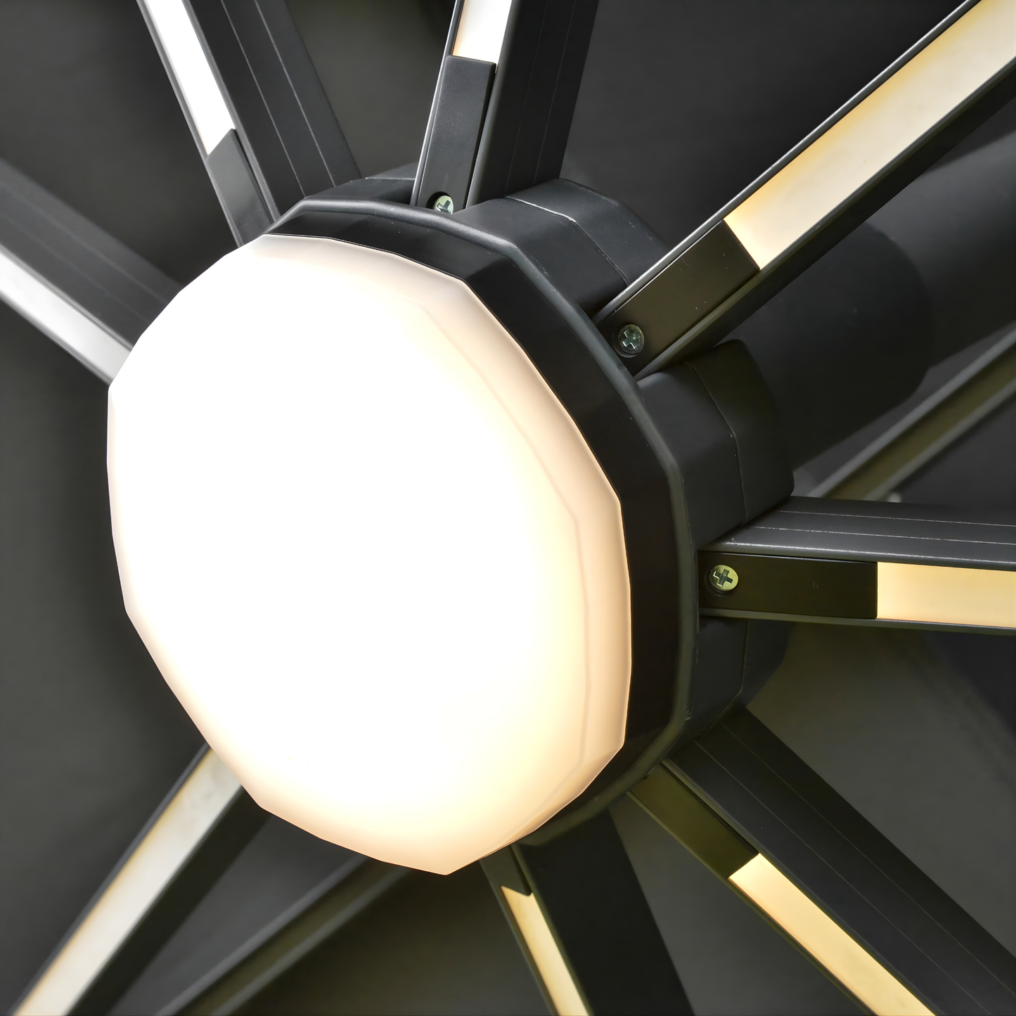 The Monaco 3m Square LED Cantilever Parasol in Charcoal Grey