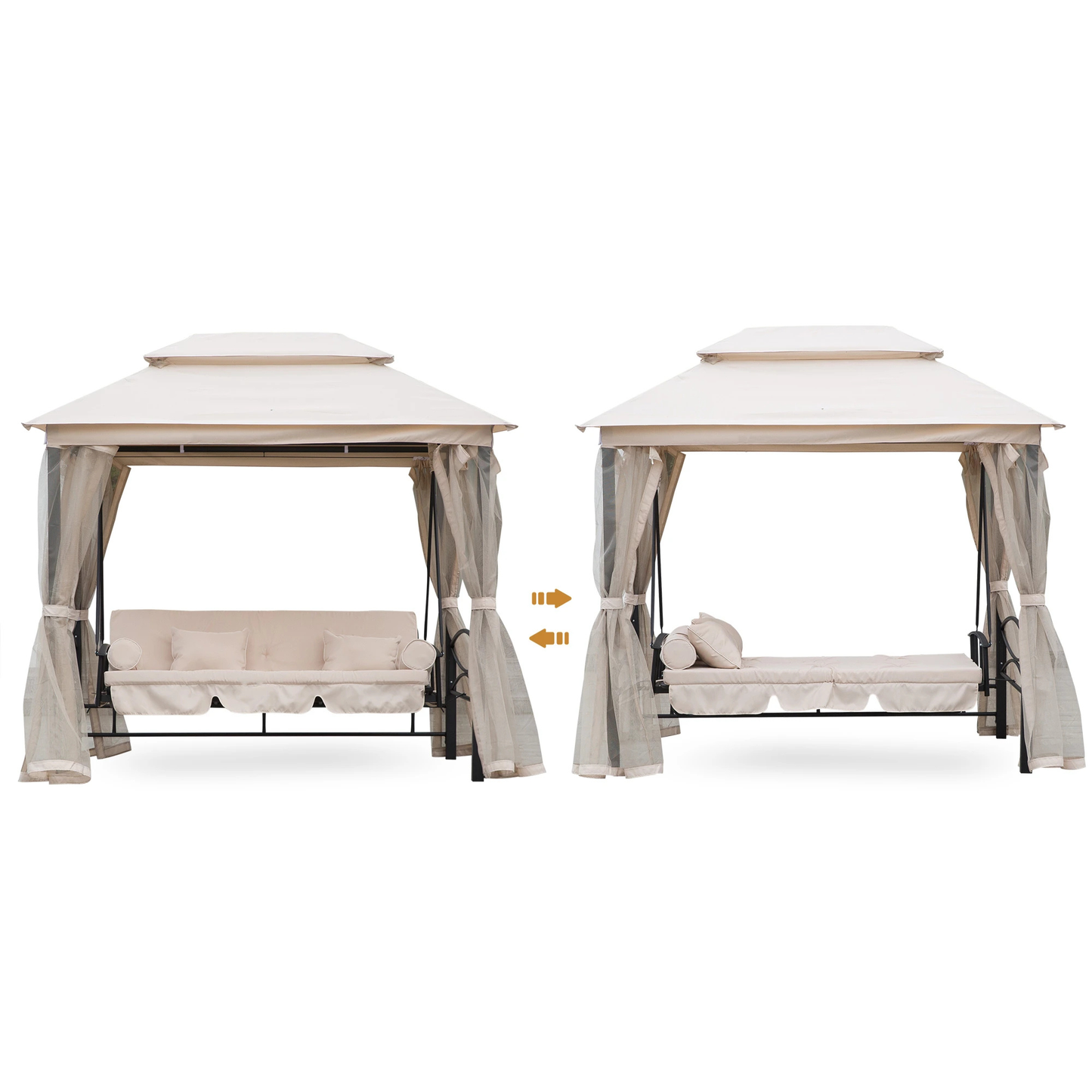 The Portofino Luxury Gazebo Daybed in Cream White