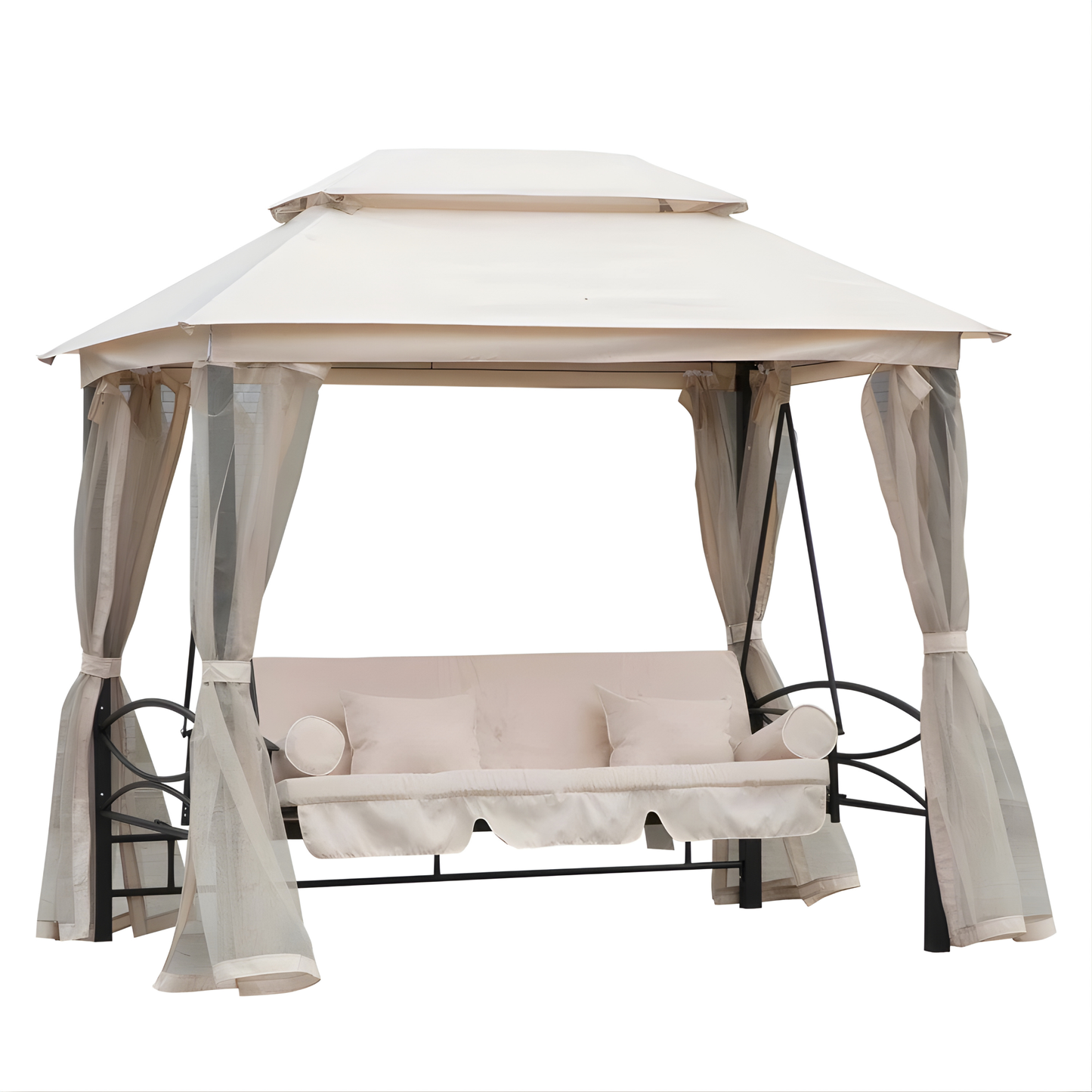 The Portofino Luxury Gazebo Daybed in Cream White
