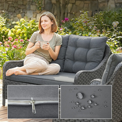 The Richmond 4-Piece Conversation Set in Dark Grey