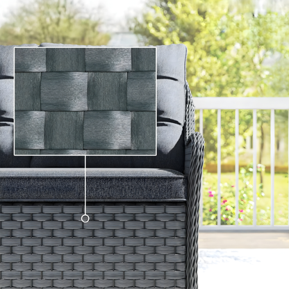 The Richmond 4-Piece Conversation Set in Dark Grey