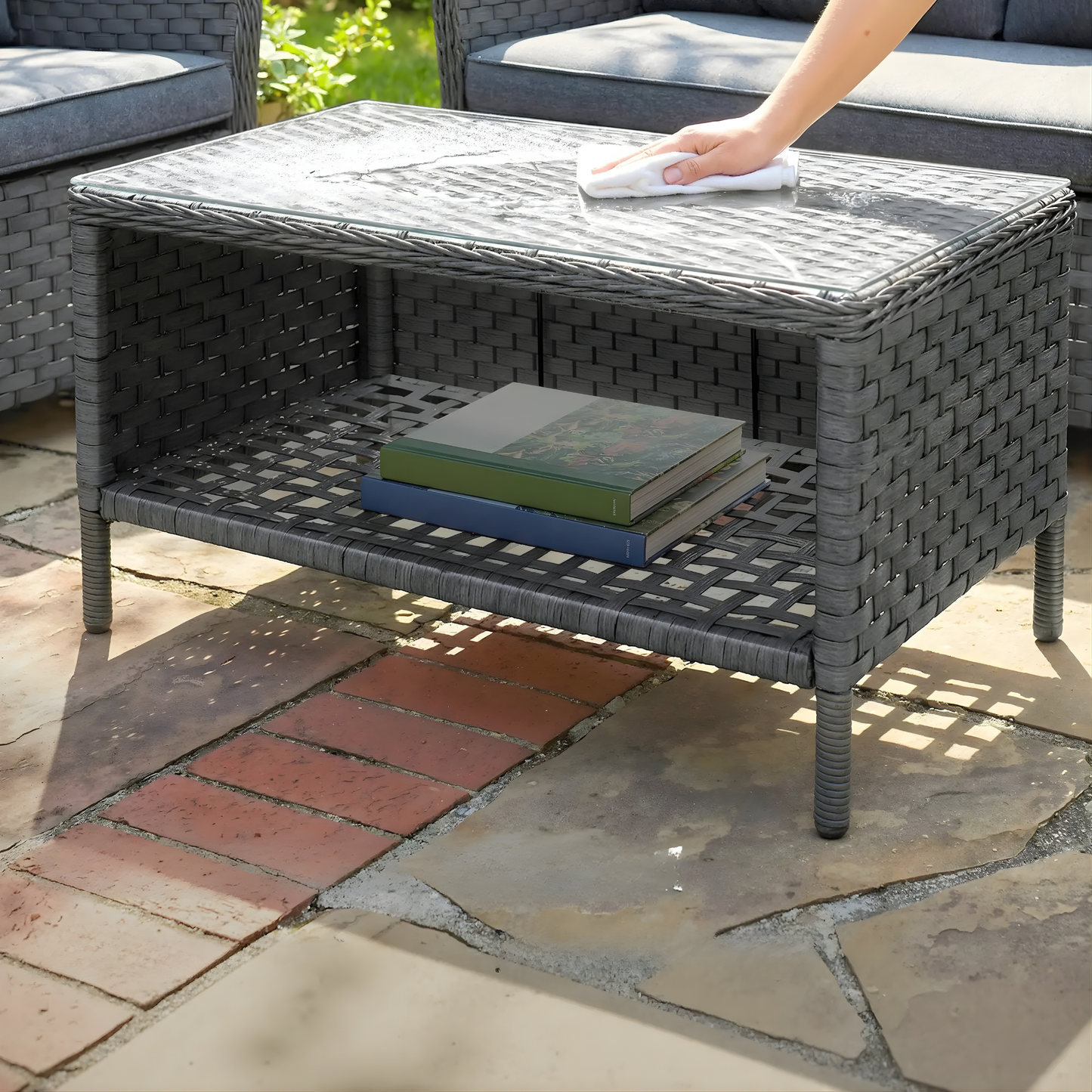 The Richmond 4-Piece Conversation Set in Dark Grey