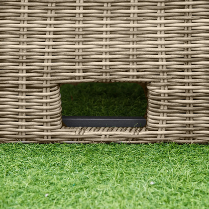 The Sorrento 5-Piece Aluminium & Rattan Transforming Daybed
