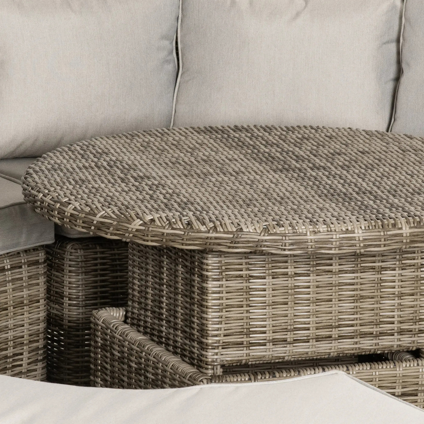 The Sorrento 5-Piece Aluminium & Rattan Transforming Daybed