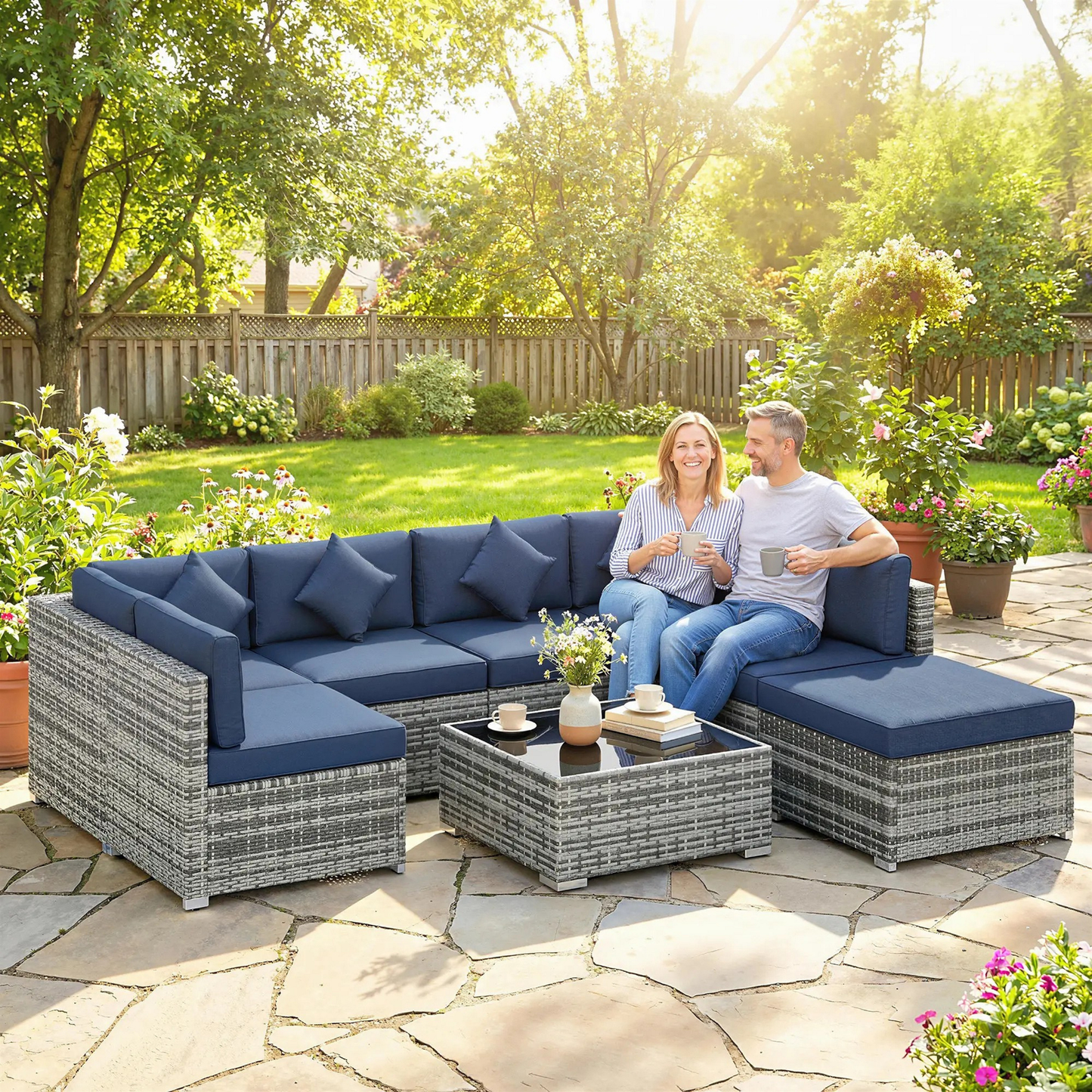 The Sorrento 8-Piece Modular Corner Set