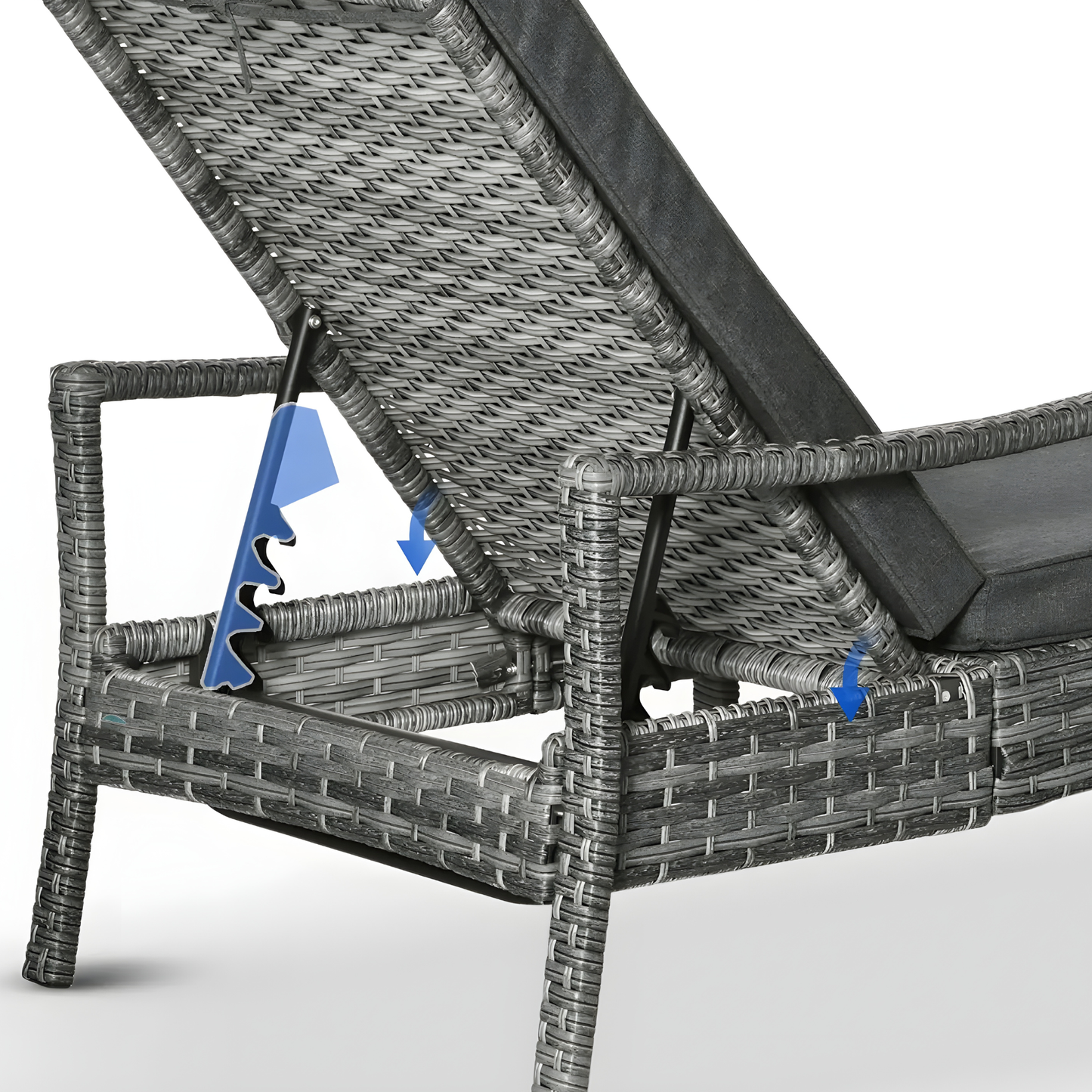 The Sorrento Stationary Sun Lounger in Mixed Grey