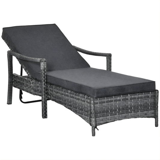 The Sorrento Stationary Sun Lounger in Mixed Grey