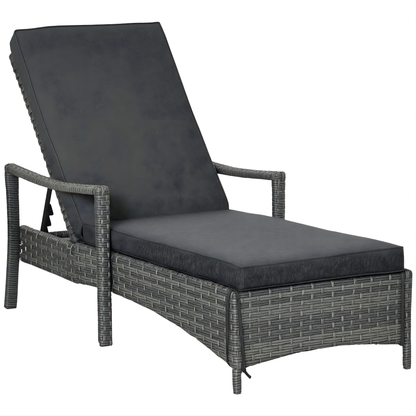 The Sorrento Stationary Sun Lounger in Mixed Grey