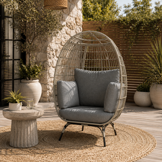 The Sorrento Standing Egg Chair in Charcoal Grey