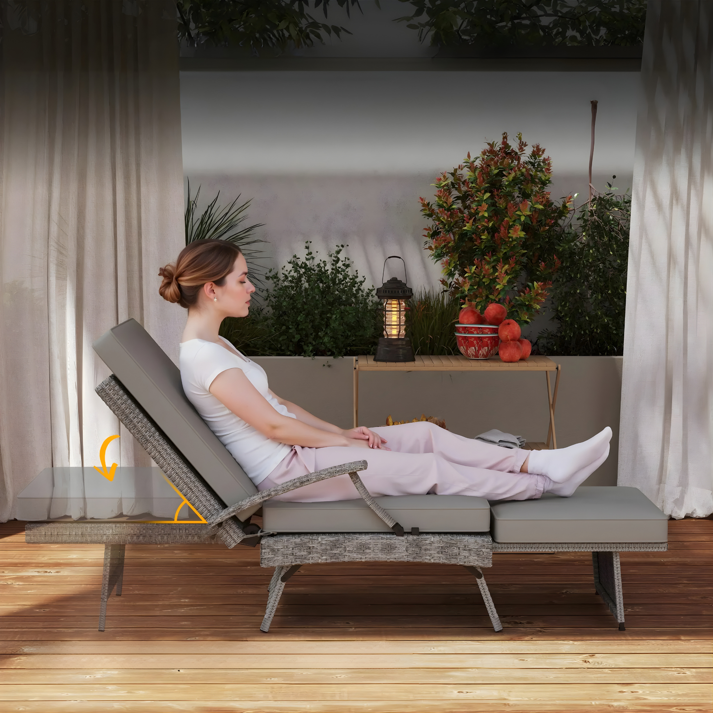 The Verona Modular 2-Piece Lounger Set in Light Grey