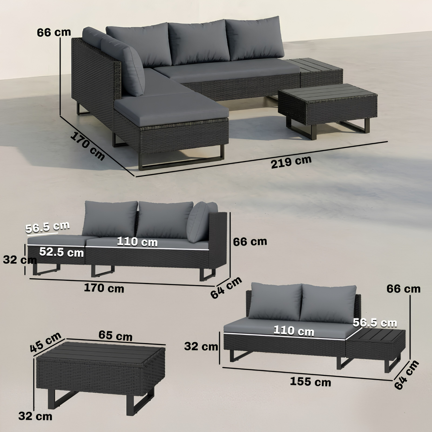 The Verona 5-Seater Transformable Corner Set