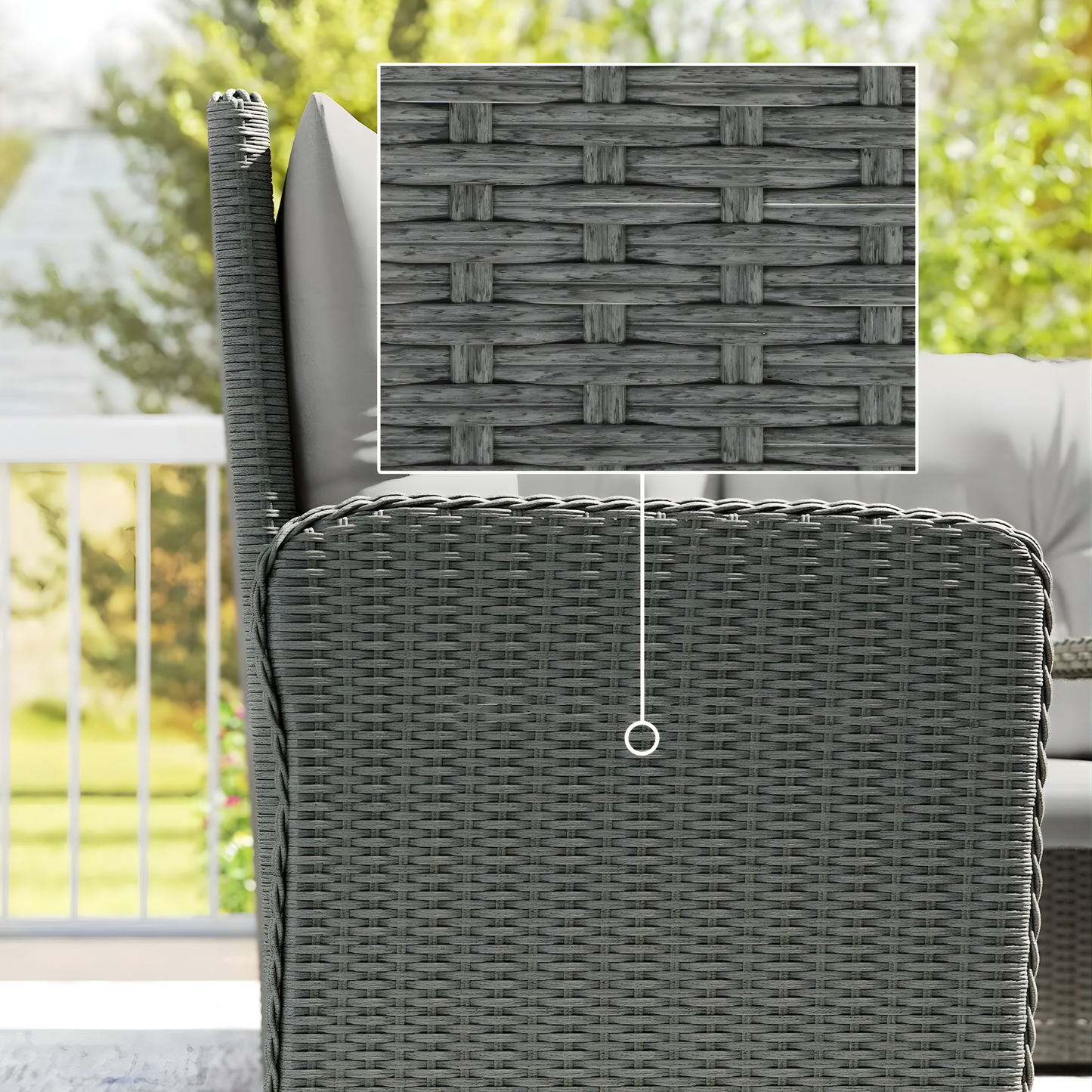 The Verona 6-Piece Rising Table Corner Dining Set in Stone Grey & Cream